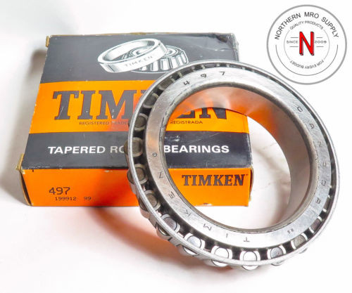 TIMKEN 497 TAPERED ROLLER BEARING CONE,  ID: 3.375", W: 1.172"