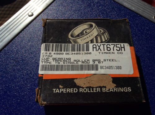(1) Timken 3732 Tapered Roller Bearing Outer Race Cup, Steel, Inch, 3.875" Outer