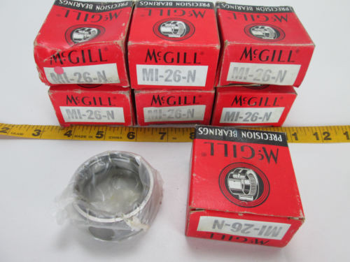 Lot of 7 McGill Precision Bearings Inner Ring MI-26-N NOS 2" OD 1-5/8" ID T