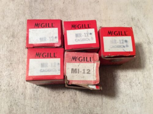 5- MCGILL  /bearings #MI-12 ,30 day warranty, free shipping lower 48!
