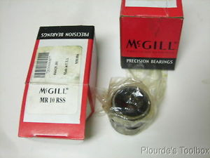 Lot of (2) New McGill Cagerol MR-10-RSS Needle Bearings, 5/8" x 1-1/8" x 1"
