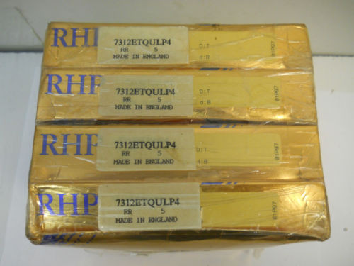 Roller Bearing RHP  510TQI655-1  MODEL 7312ETQULP4 PRECISION BEARING SET (SET OF 4) NEW CONDITION IN BOX