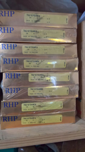 Inch Tapered Roller Bearing RHP  630TQO920-4  7021ETDUMP4 - 4 PACKS OF 2 - SUPER PRECISION BEARING, NEW; CUSCINETTI