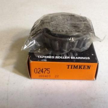 TIMKEN 02475 Tapered Roller Bearing New