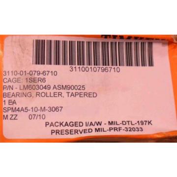 Timken Tapered Roller Bearing  LM603049  902A6  &gt;NEW&lt;