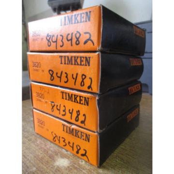NEW LOT OF 4 TIMKEN TAPERED ROLLER BEARING 3820