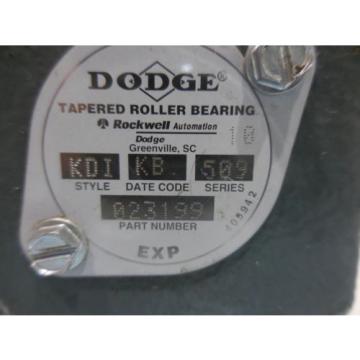 RX-642, DODGE 023199 TAPERED ROLLER BEARING PILLOW BLOCK. STYLE KDI. SERIES 509.
