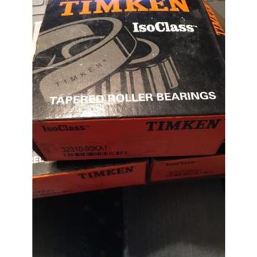 Timken ISOClass 32310-90KA1 Tapered Roller Bearings-New In Box