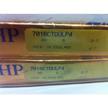 Belt Bearing RHP  475TQO660-1  7016CTDULP4 Super Precision Bearing Set of 2 each