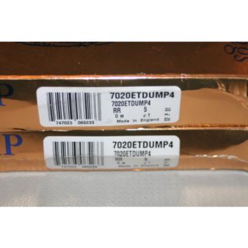 Tapered Roller Bearings New  530TQO780-1  RHP Super Precision Bearings 7020 ETDUMP4 (2MM9120.WI.DUM)