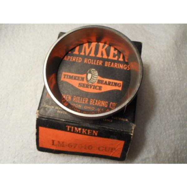 Timken LM67010 Tapered Roller Bearing Cup New In Box! #1 image