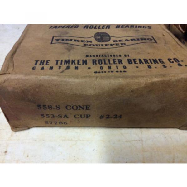 (1) TIMKEN 558-S CONE 553-SA CUP Tapered roller Bearing 57786 #2 image