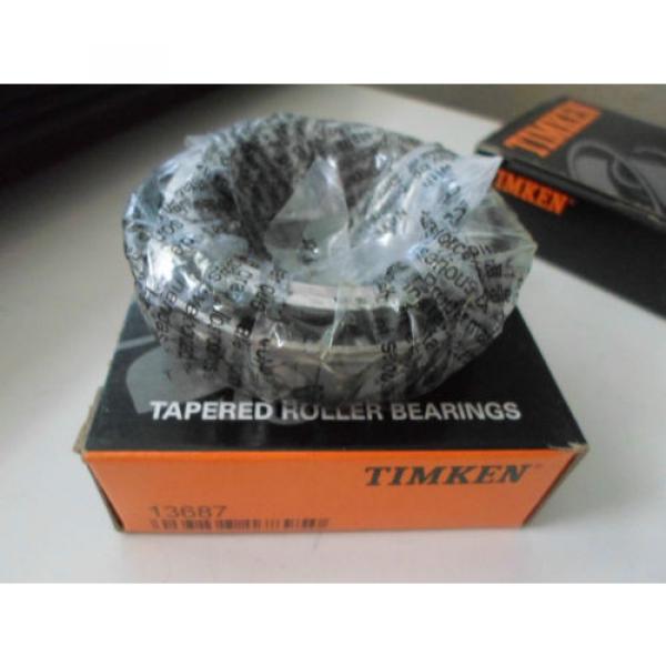 (2) Timken 13687 Bearings Auto Transmission Transfer Shaft Tapered Roller Cone #1 image