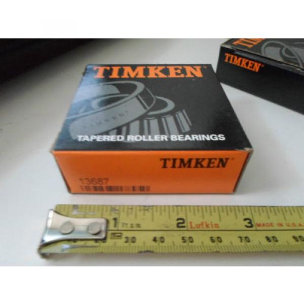 (2) Timken 13687 Bearings Auto Transmission Transfer Shaft Tapered Roller Cone #4 image