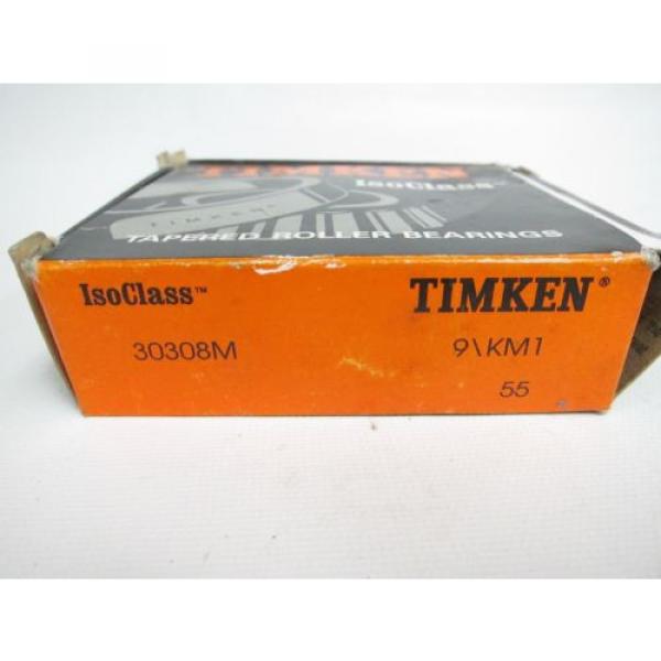 New Timken 30308M 9/KM1 Tapered Roller Ball Bearing Isoclass #4 image