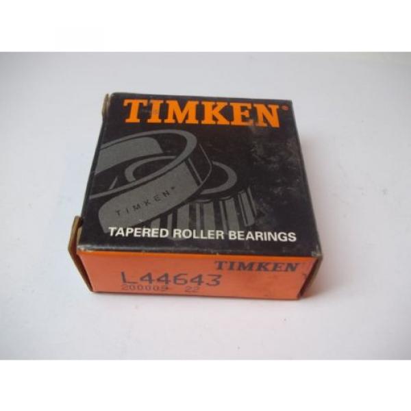 NIB TIMKEN TAPERED ROLLER BEARINGS MODEL # L44643 NEW OLD STOCK 200009 22 #1 image