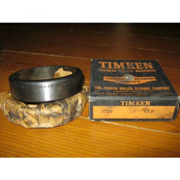 Vintage NOS Timken 3720 Tapered Roller Bearing Race Cup #1 image
