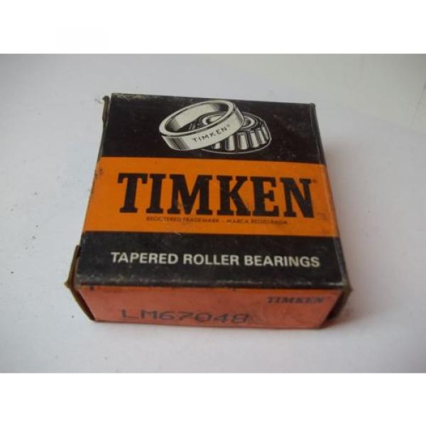 NIB TIMKEN TAPERED ROLLER BEARINGS MODEL # LM67048 NEW OLD STOCK #1 image