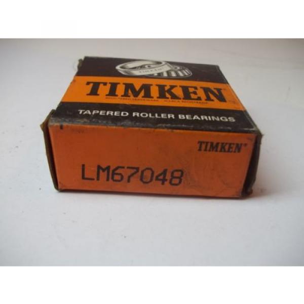 NIB TIMKEN TAPERED ROLLER BEARINGS MODEL # LM67048 NEW OLD STOCK #2 image