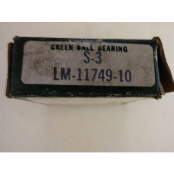 Green ball bearing LM11749 tapered roller bearing set (cup &amp; cone  (NOS) #2 image