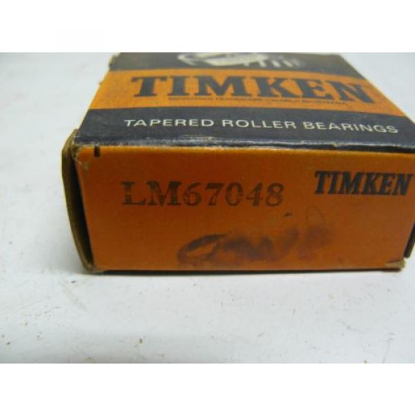 NEW TIMKEN LM67048 BEARING TAPERED ROLLER CONE 1-1/4 INCH ID .66 INCH WIDTH #2 image