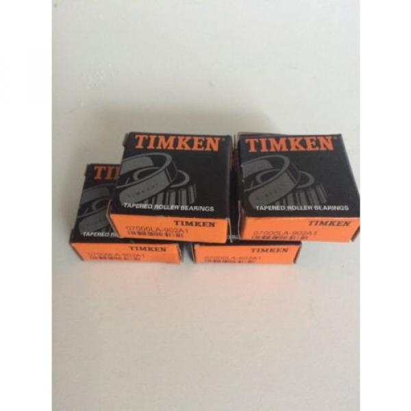 4 Pcs Timken 07000LA 902A1, Tapered Roller Bearing Cone #2 image