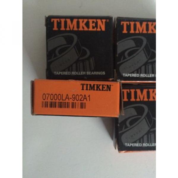 4 Pcs Timken 07000LA 902A1, Tapered Roller Bearing Cone #3 image