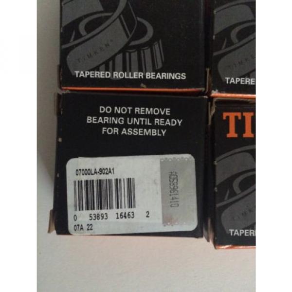 4 Pcs Timken 07000LA 902A1, Tapered Roller Bearing Cone #4 image