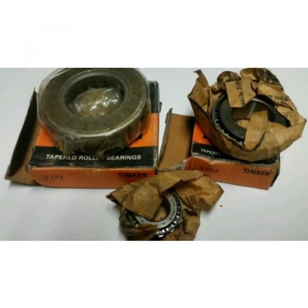 3-TIMKEN TAPERED ROLLER BEARINGS T151,1986,AND 1174 #1 image
