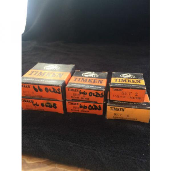 Timken Tapered Roller Bearings Lot LM11949/LM11910 LM67048/67010 M12649/M12610 #1 image
