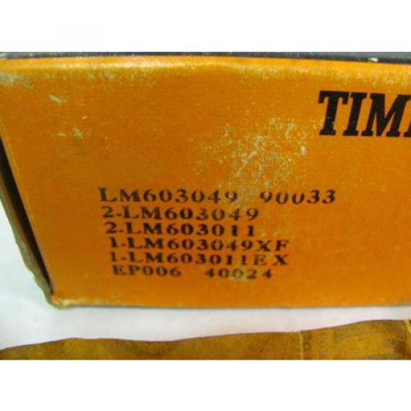 Timken LM603049 90033 Tapered Roller Bearing Set, New #2 image