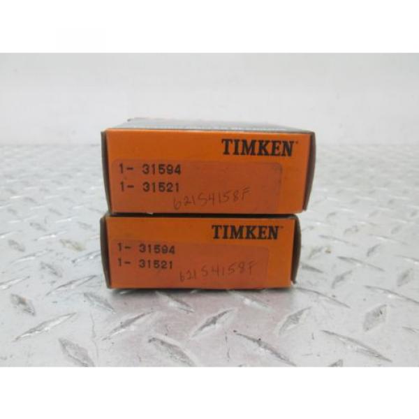 TIMKIN TAPERED ROLLER BEARINGS 1-31594 1-31521 62154158F LOT OF TWO #1 image