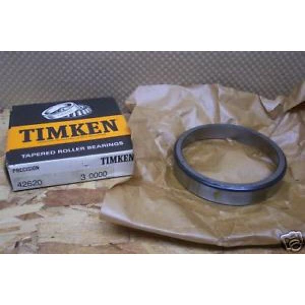 TIMKEN 42620 3 PRECISION TAPERED ROLLER BEARING CUP NEW CONDITION IN BOX #1 image