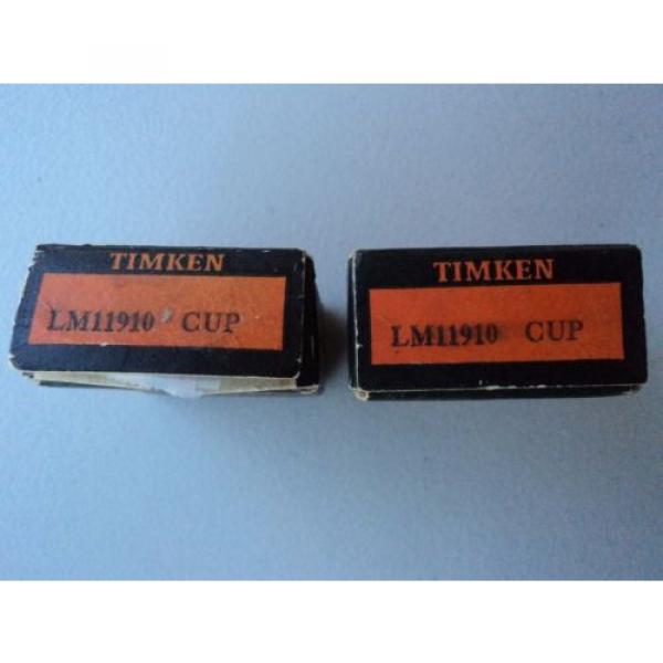 Lot of 2 New Timken Tapered Roller Bearing LM-11910 Cup &#034;NOS&#034; #2 image