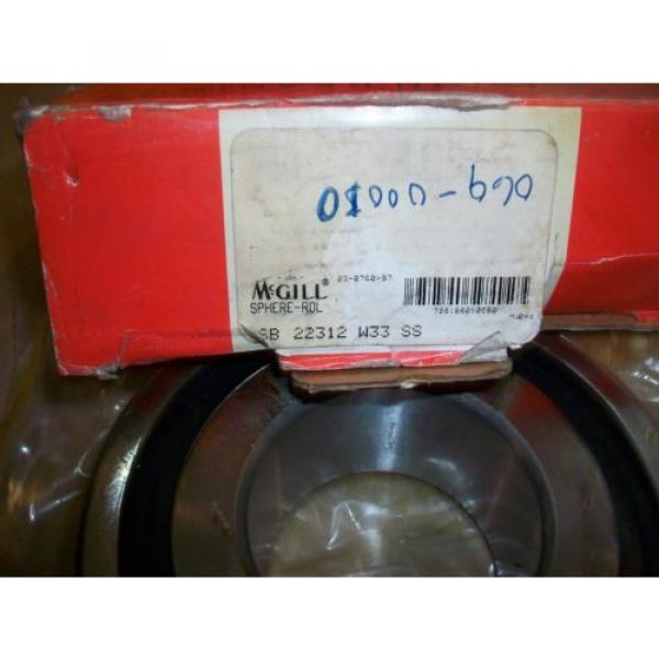 McGill Sphere-Rol Spherical  Roller Bearing SB 22312 W33 SS   NEW IN BOX #2 image