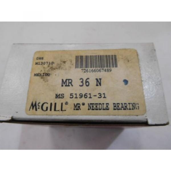 NEW,  McGILL  NEEDLE BEARING  P/N  MR 36 N #2 image