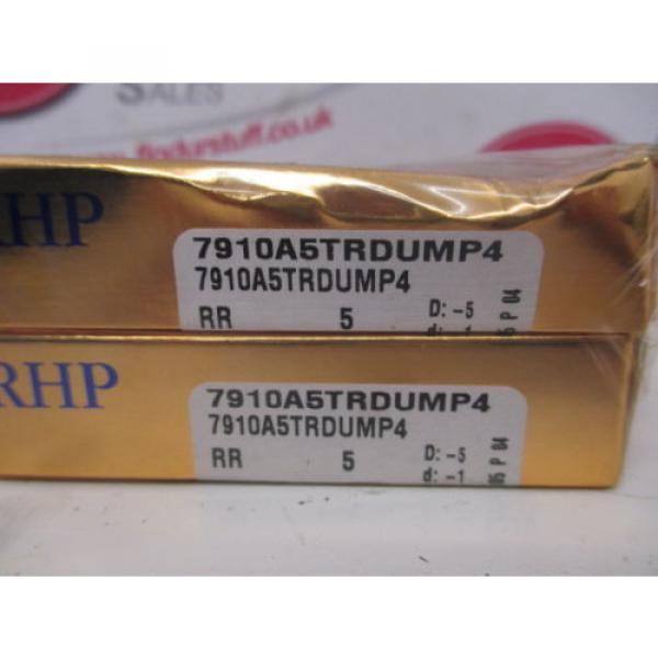 Inch Tapered Roller Bearing RHP  660TQO855-1  7910A5TRDUMP4 Super Precision Bearing - Pair - New In Sealed Box #2 image