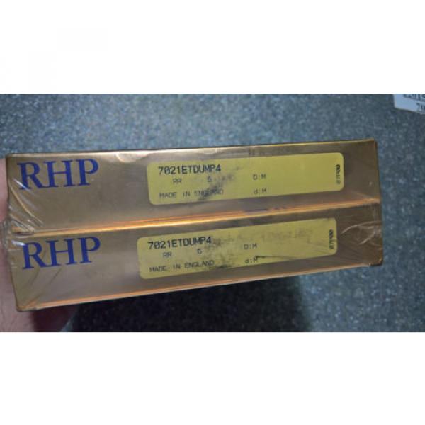 Inch Tapered Roller Bearing RHP  630TQO920-4  7021ETDUMP4 - 4 PACKS OF 2 - SUPER PRECISION BEARING, NEW; CUSCINETTI #3 image