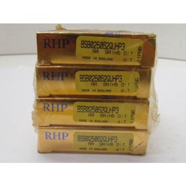Industrial Plain Bearing RHP  EE665231D/665355/665356D  BSB025062QUHP3 RR SRIH5 D:T Matched Set of 4 Super Precision Bearings NIB #2 image