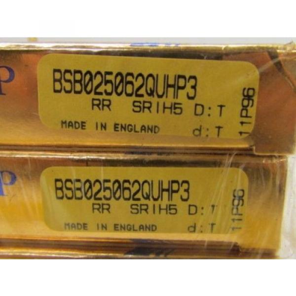 Industrial Plain Bearing RHP  EE665231D/665355/665356D  BSB025062QUHP3 RR SRIH5 D:T Matched Set of 4 Super Precision Bearings NIB #3 image